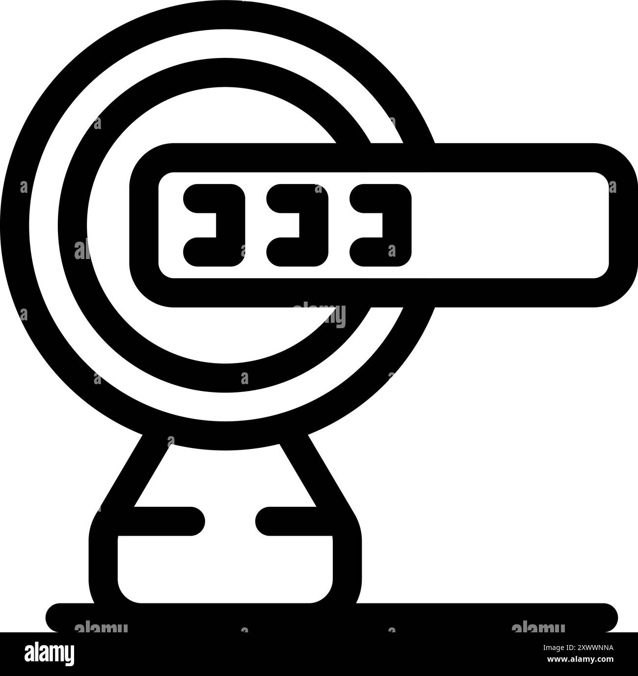 Machine de scan IRM faisant le diagnostic, équipement pour la recherche médicale Illustration de Vecteur