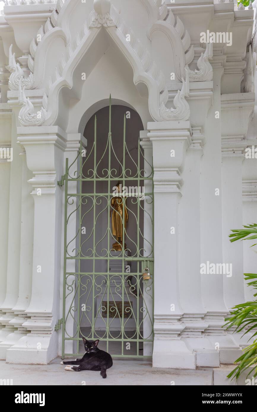Cimetière royal de Wat Ratchabophit Sathitmahasimaram Ratchaworawihan, un temple bouddhiste à Bangkok, Thaïlande. Banque D'Images
