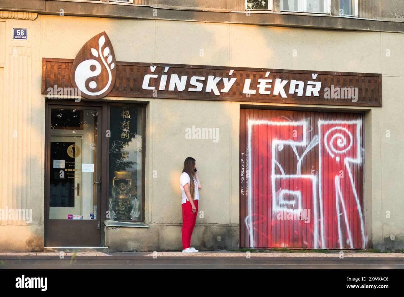 Čínský lékař (médecin chinois) Prague République tchèque Banque D'Images