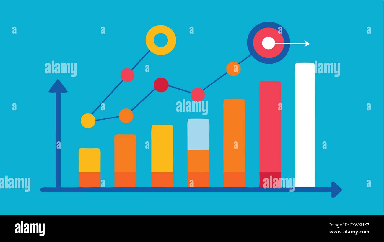 Conception graphique vectorielle d'analyse des tendances Illustration de Vecteur