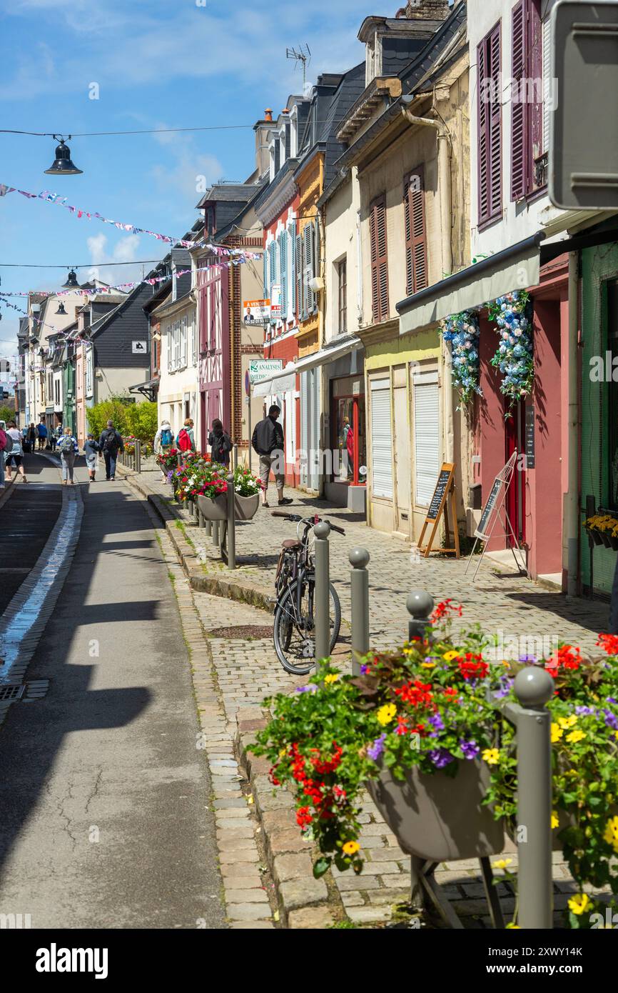 Rue de la Ferte, Saint valery sur somme, France Banque D'Images