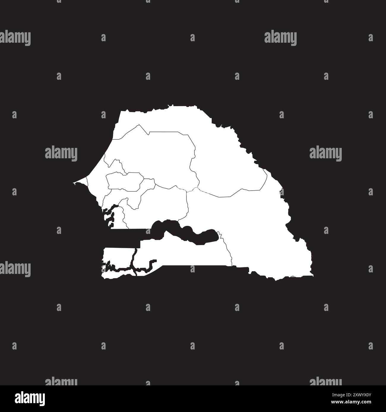 conception d'élément d'illustration d'icône de carte sinegal Illustration de Vecteur