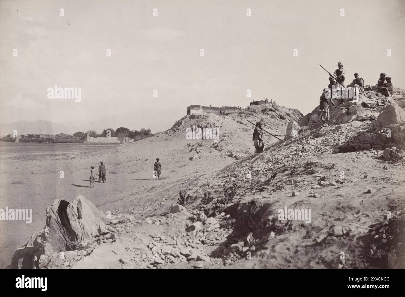 Photo vintage de Pipers Hill, Jalalabad. Afghanistan. 1878-1880 Banque D'Images