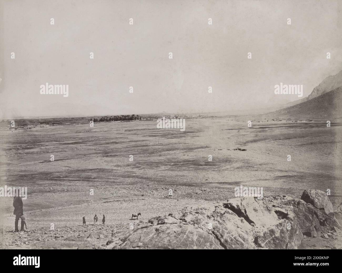 Deuxième guerre anglo-afghane. Photo vintage de Panorama de Kandahar. Afghanistan. 1878-1880 Banque D'Images