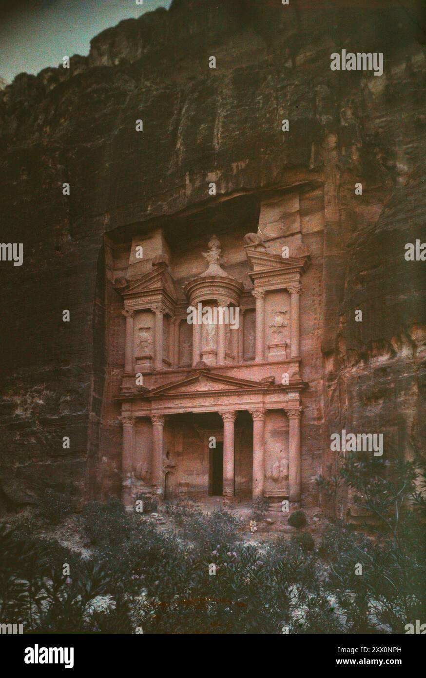 Photo vintage de El Khazne, Petra. Palestine historique. 1907-1940 Banque D'Images