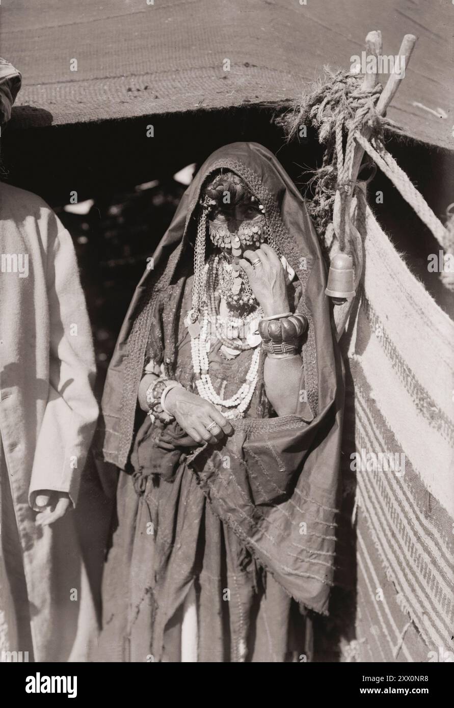 La vie en Palestine au début du XXe siècle. Femmes bédouines du sud de la Palestine. Palestine historique. Empire ottoman. 1900-1920 Banque D'Images