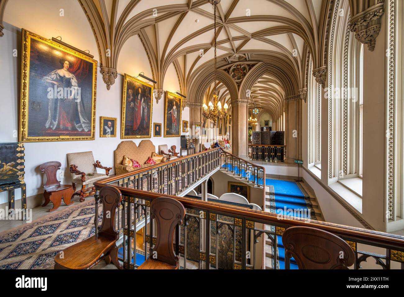 Intérieur du château de Belvoir, Leicestershire, Angleterre, Royaume-Uni Banque D'Images