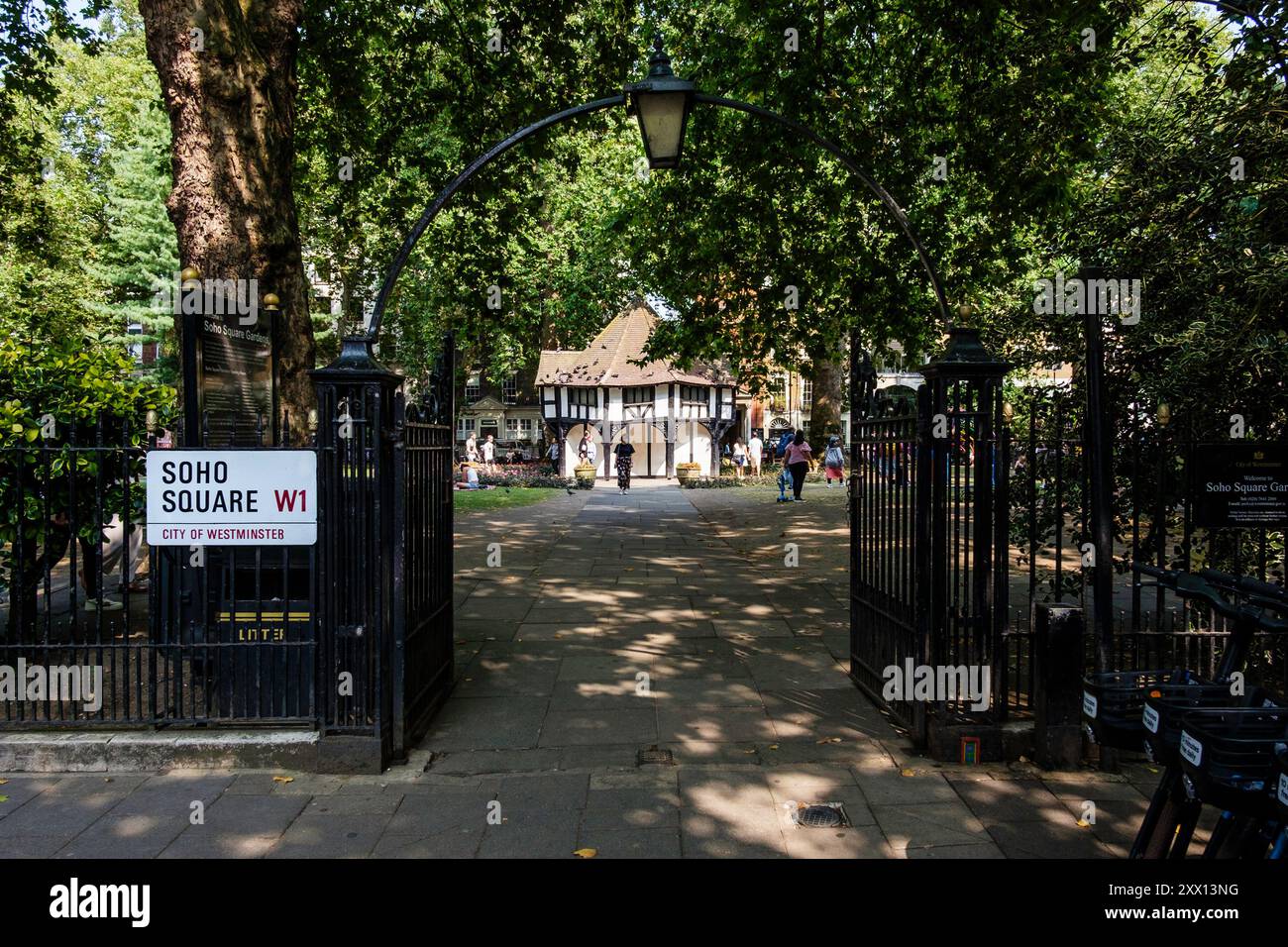 Soho Square Gardens, Londres W1 Banque D'Images