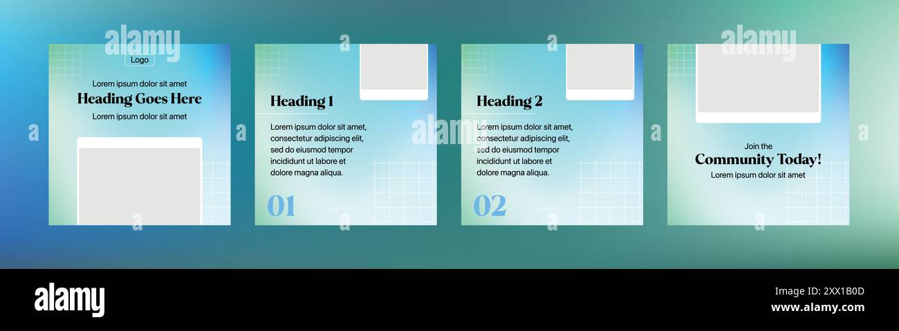 Modèle de poste de carrousel de médias sociaux moderne et élégant Illustration de Vecteur