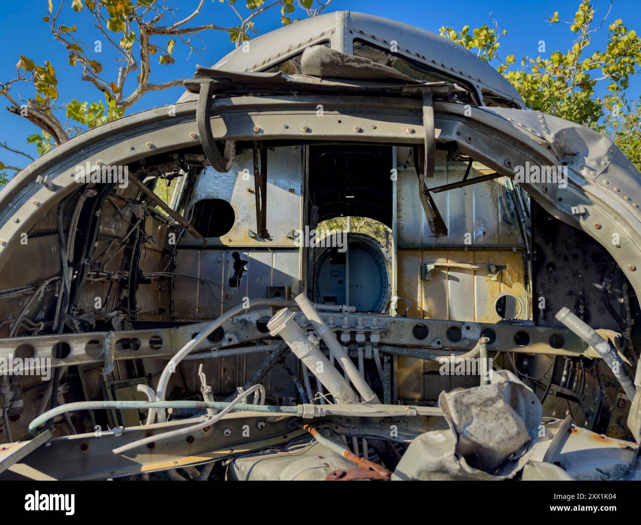 Épave d'un C-53 Skytrooper, qui a coulé le 26 février 1942 dans la baie de Vansittart, Kimberley, Australie occidentale, Australie, Pacifique Banque D'Images