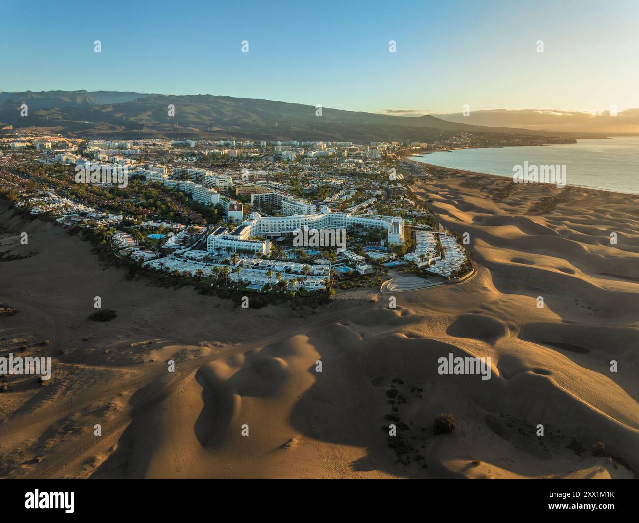 Riu Palace Resort at Maspalomas Sand Dunes, Gran Canaria, Canaries, Espagne, Atlantique, Europe Banque D'Images