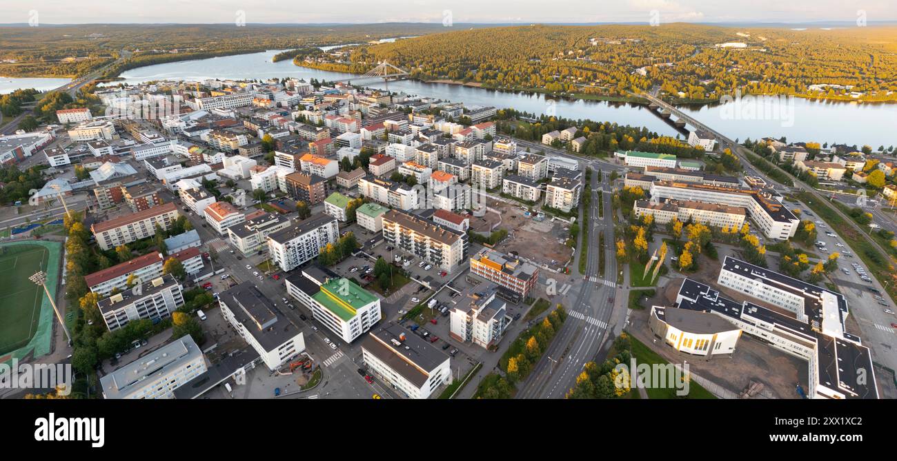 Rovaniemi est la capitale de la Laponie, dans le nord de la Finlande Banque D'Images