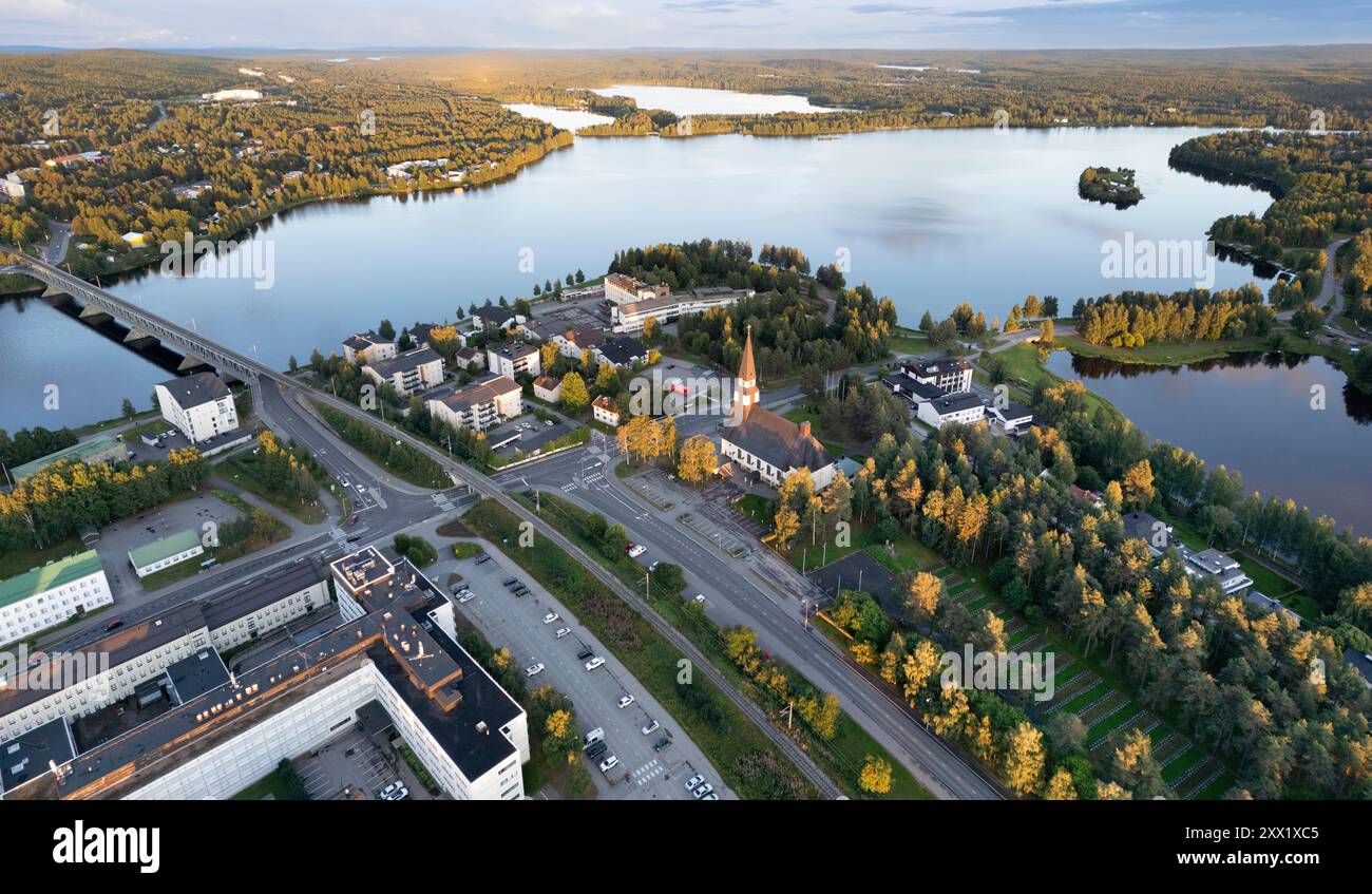 Rovaniemi est la capitale de la Laponie, dans le nord de la Finlande Banque D'Images