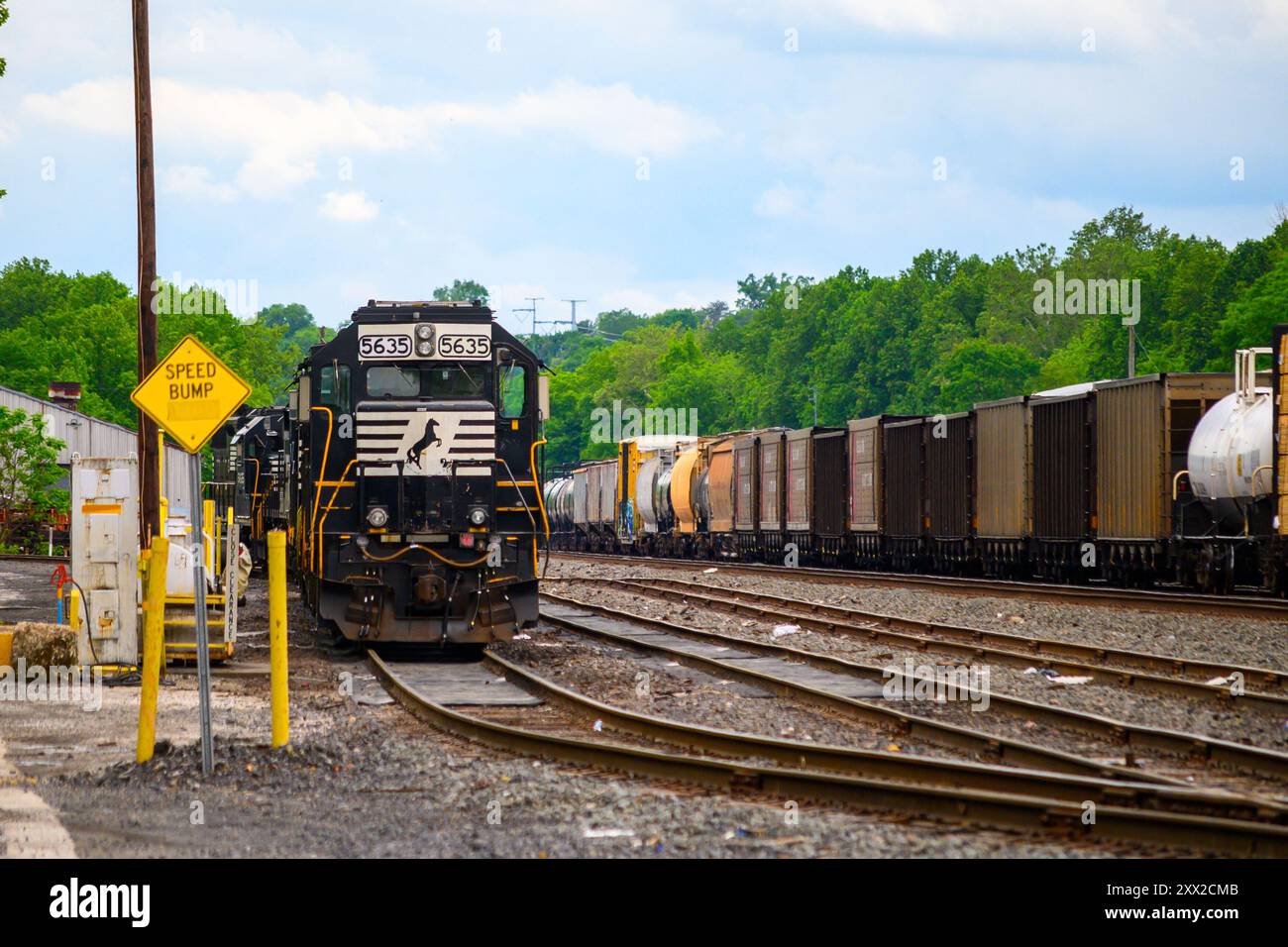 Les trains de marchandises NS envisagent l'AEA de Philadelphie Banque D'Images