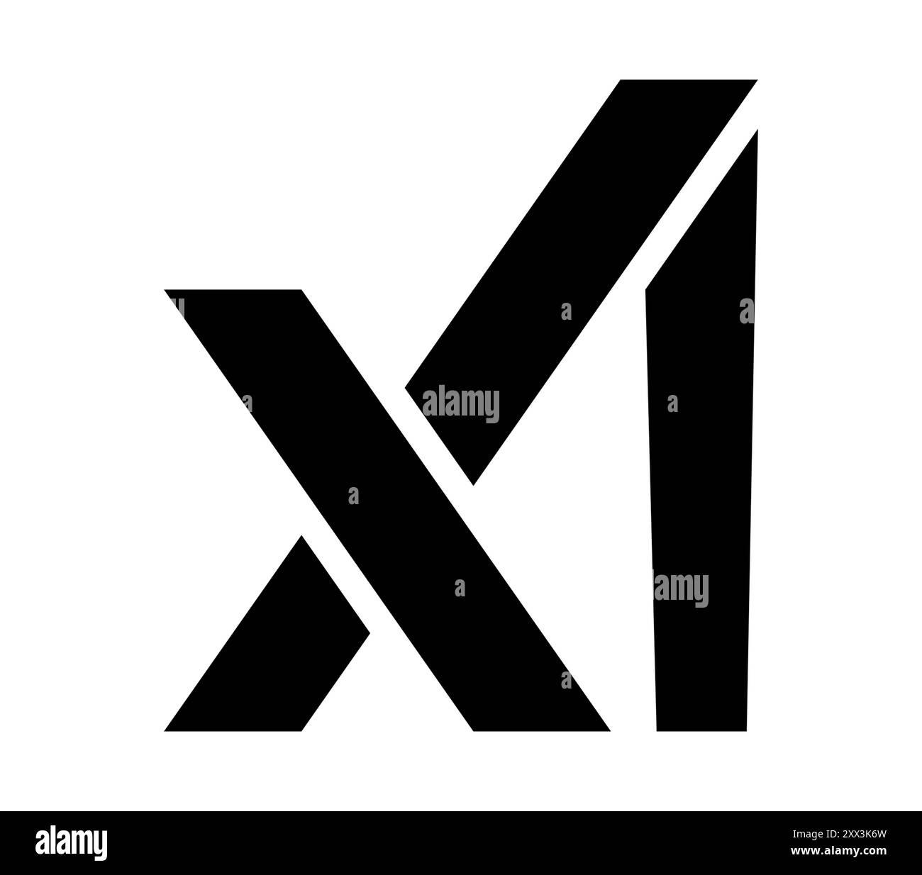 Logo XAI Corporation by Elon Musk Company Banque D'Images