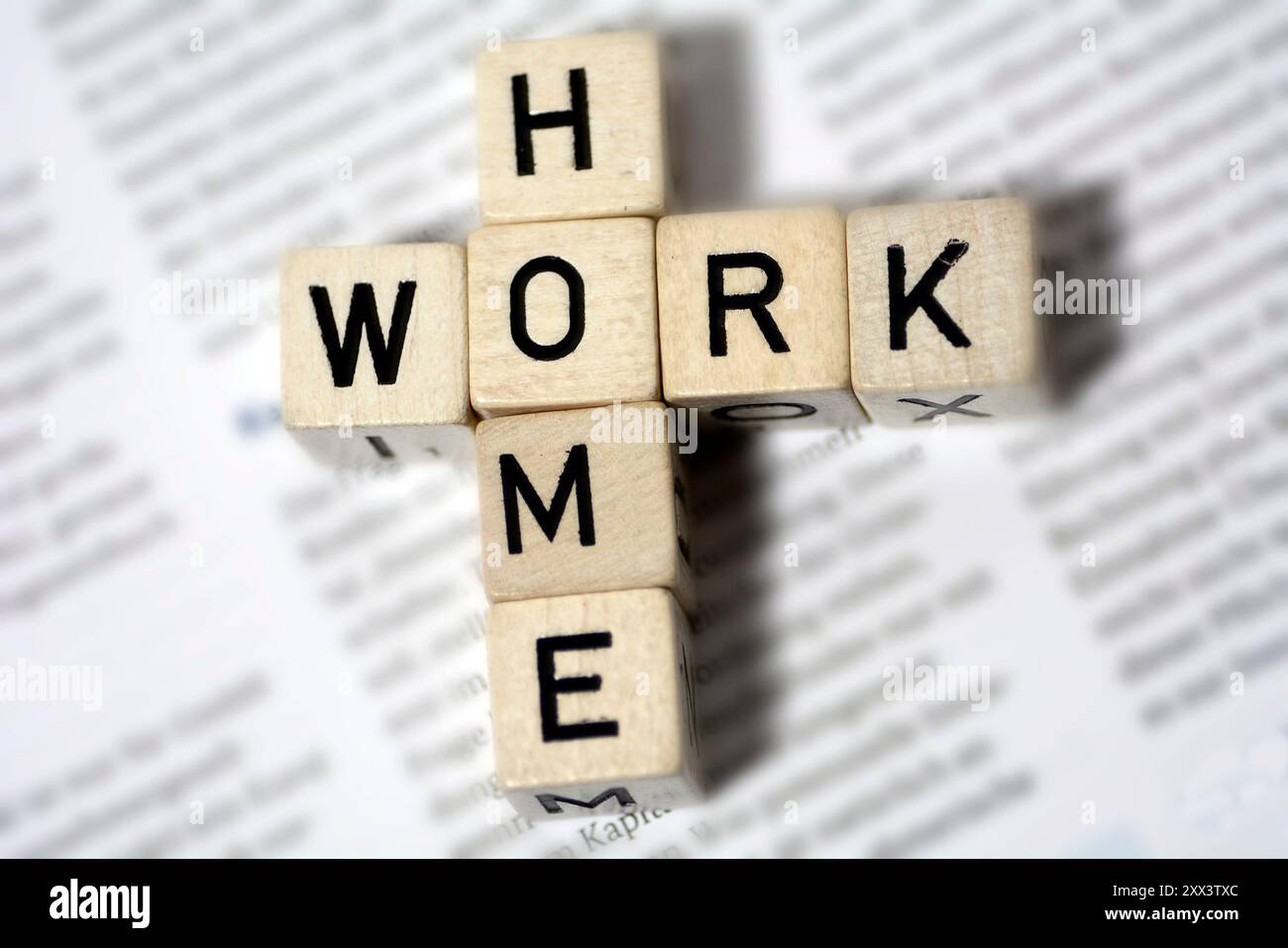 Concept photo avec texte sur le thème du bureau à domicile Banque D'Images