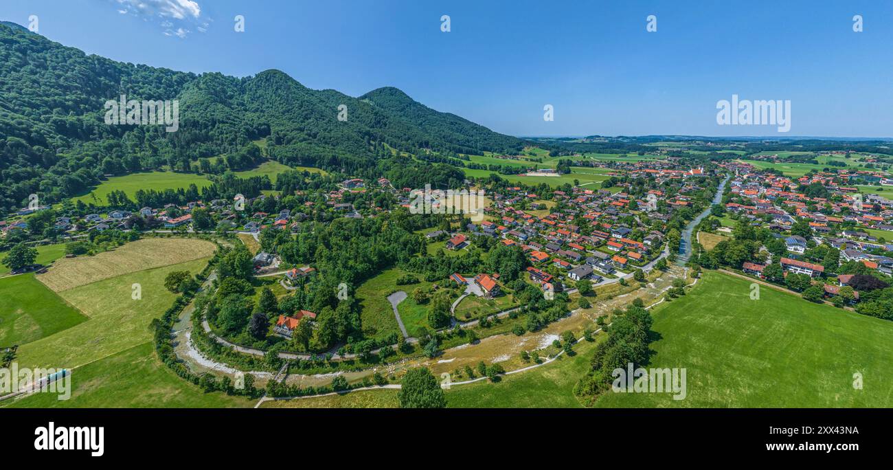 L'été dans les Alpes de Chiemgau autour de Hohenaschau sur le Kampenwand Banque D'Images