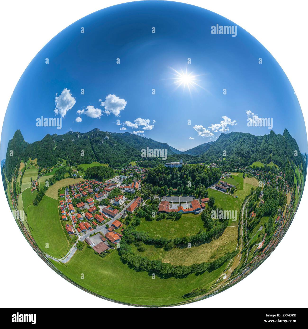 L'été dans les Alpes de Chiemgau autour de Hohenaschau sur le Kampenwand Banque D'Images