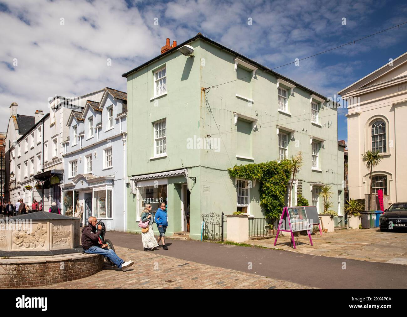Angleterre, Dorset, Bridport, South Street, Buckydoo Square Banque D'Images