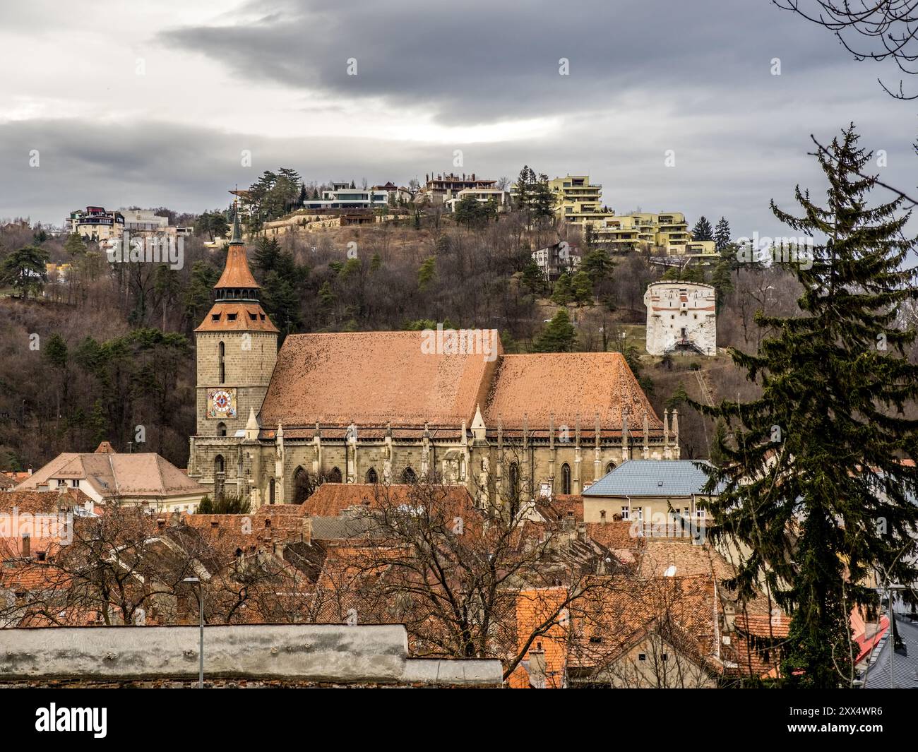 L'Eglise Noire, Brasov, Roumanie. Banque D'Images