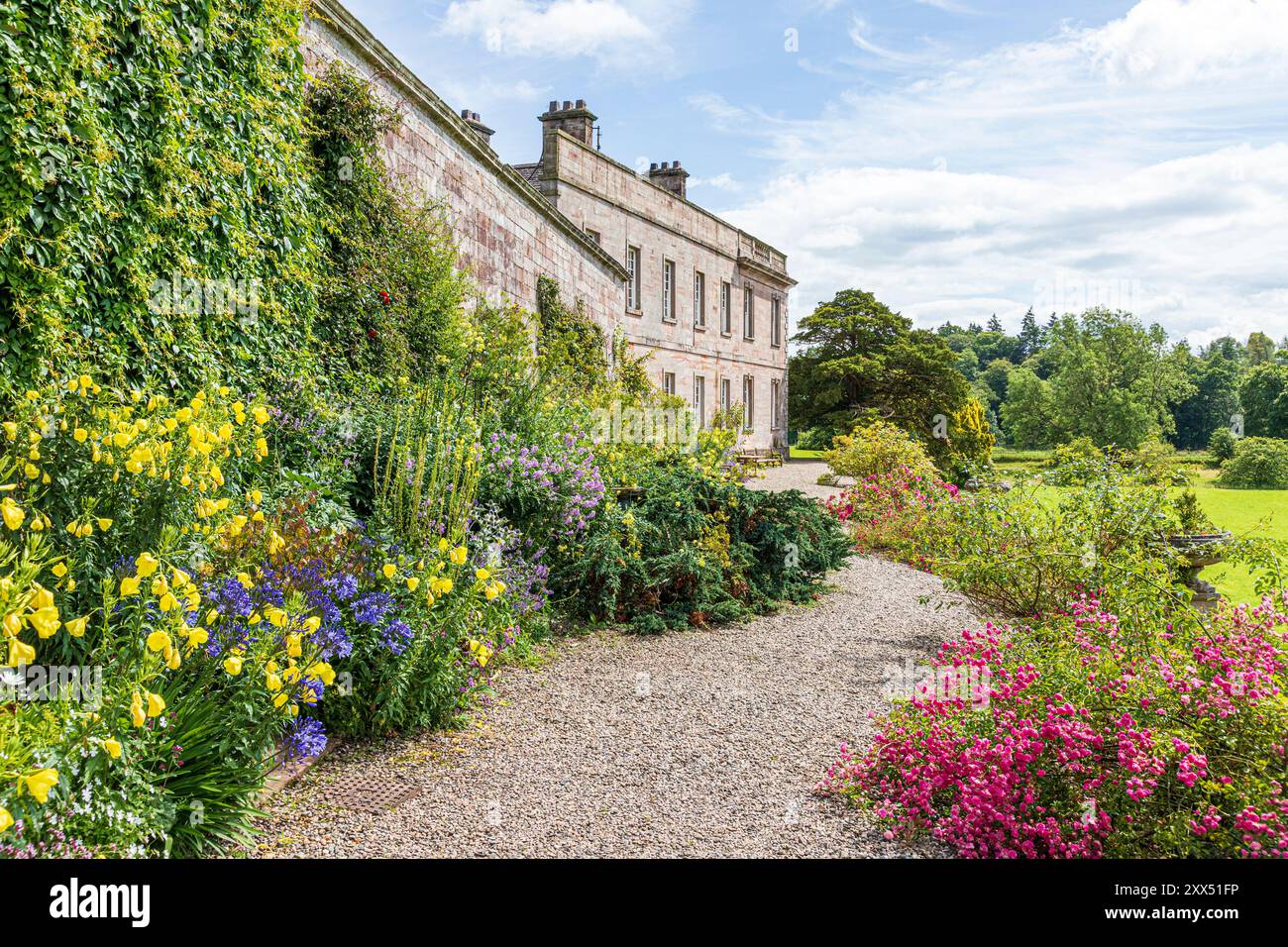 Dalemain Historic Mansion & Gardens près de Penrith, Cumbria, Angleterre Royaume-Uni Banque D'Images