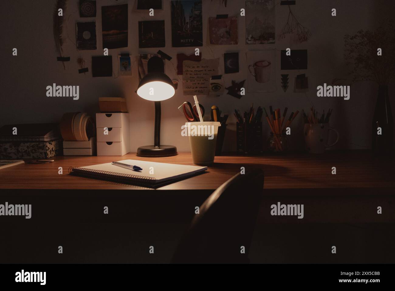 bureau à domicile confortable Banque D'Images