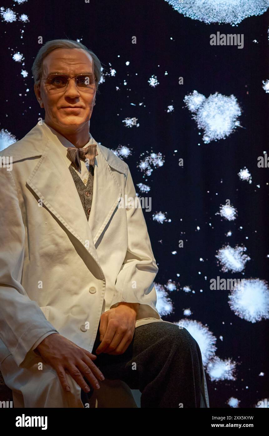 Alexander Fleming figure au Musée de cire de Barcelone, Espagne Banque D'Images
