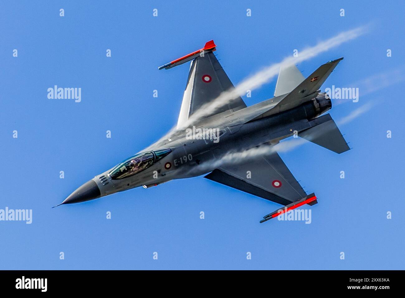 Le général Dynamics F16 F16 Fighting Falcon de l'armée de l'air danoise au Riat Fairford Airshow Banque D'Images