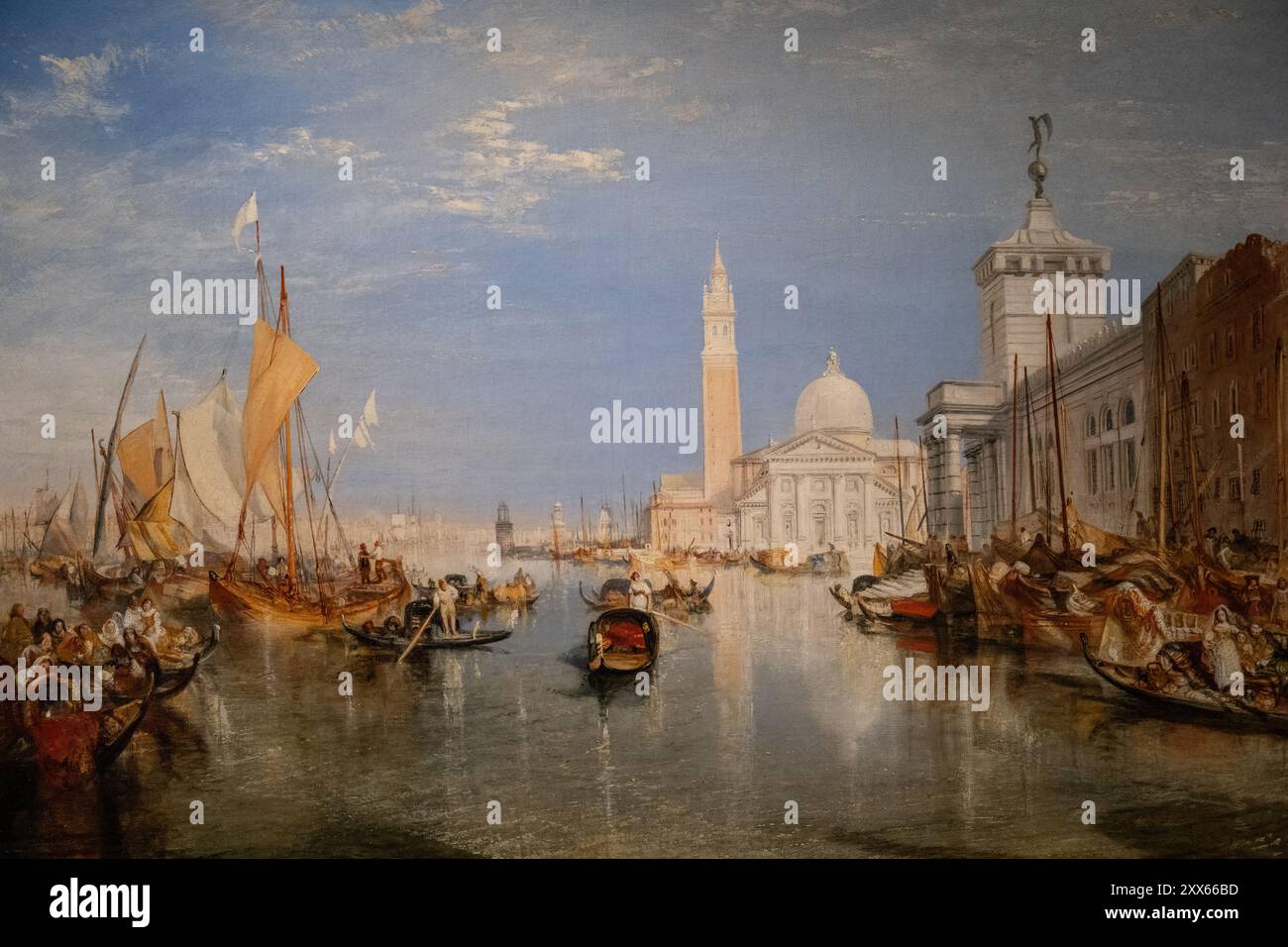 Tableau de Joseph Mallord William Truner appelé Venise : le Gogana et San Giorgio Maggiore peint en 1834 Banque D'Images