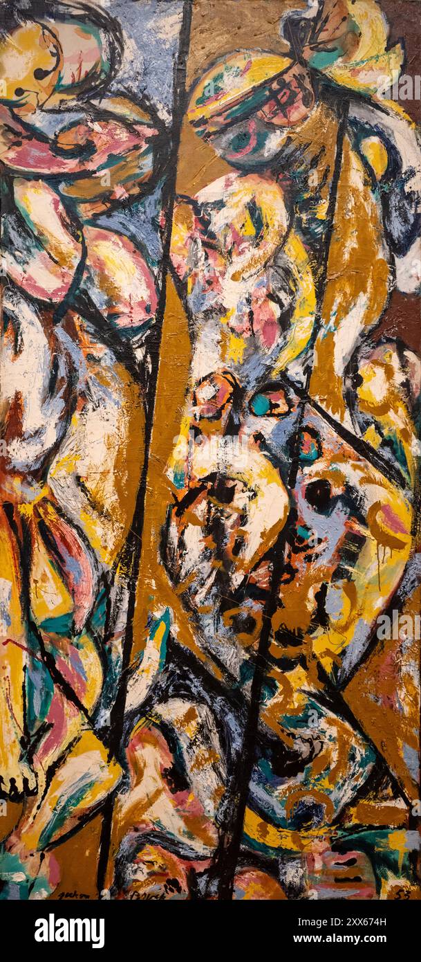 Peinture de Jackson Pollock intitulée Ritual Painted 1953 Banque D'Images