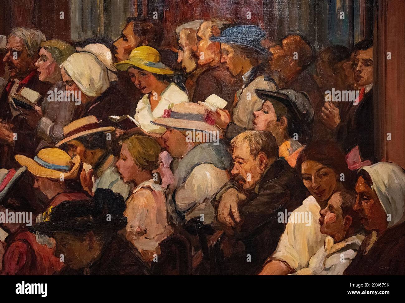 Peinture de Theresa Bernstein appelée Église polonaise : le matin de Pâques peint en 1916 Banque D'Images