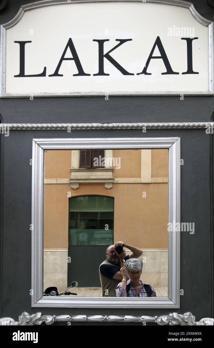 Image miroir d'un photographe Banque D'Images