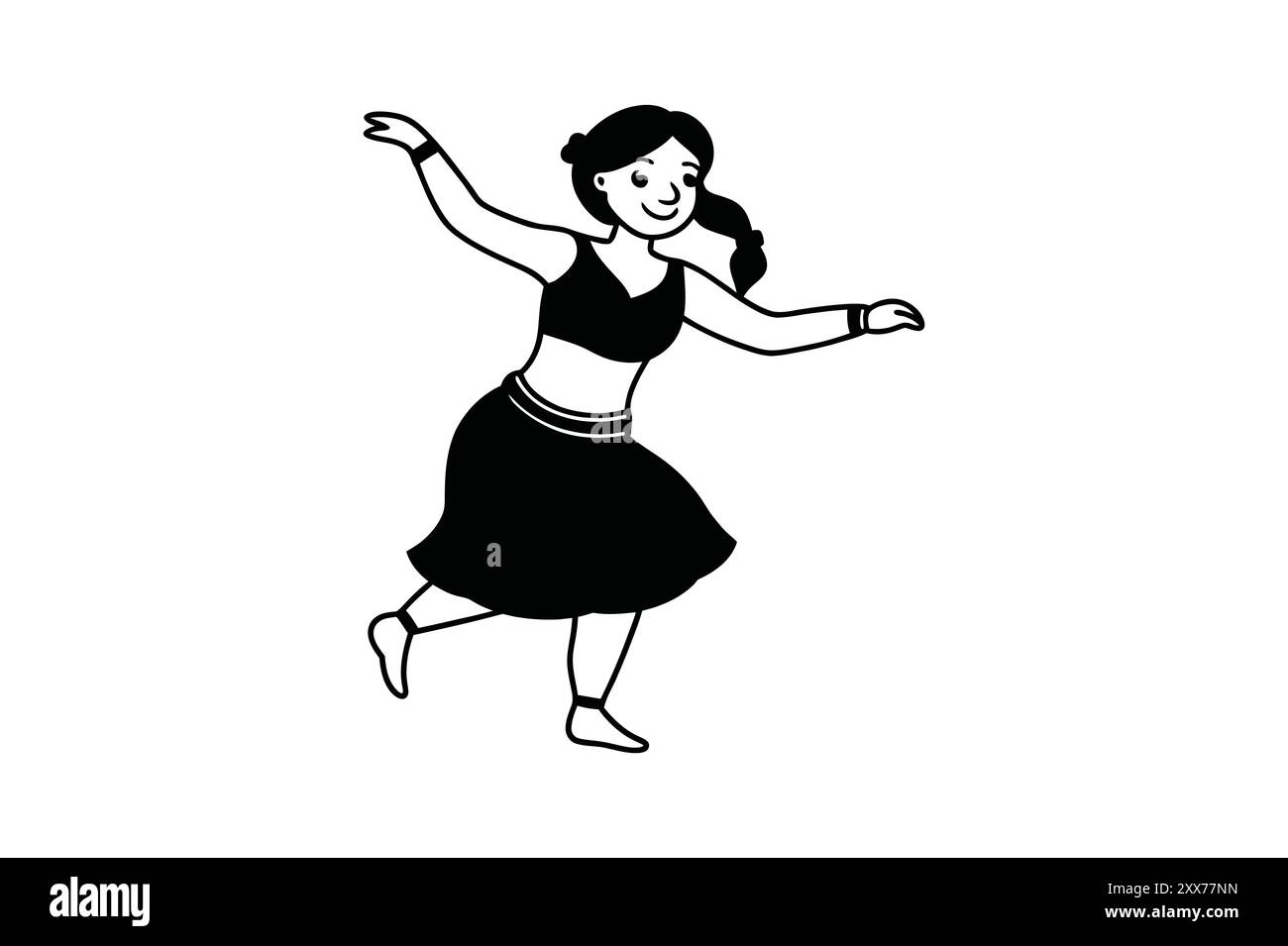 Vecteur de style de pose de danse Illustration de Vecteur