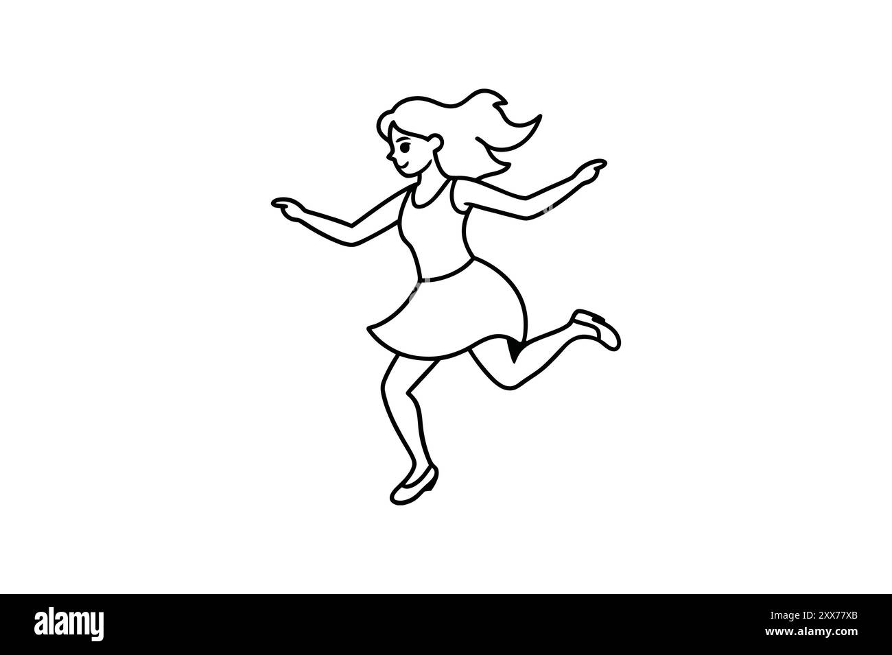 Vecteur de style de pose de danse Illustration de Vecteur