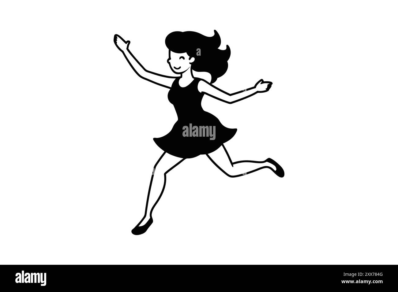 Vecteur de style de pose de danse Illustration de Vecteur