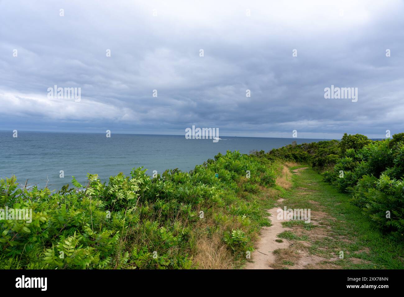 Photo de la plage de Clay Head Preserve, Block Island, Rhode Island, États-Unis. Août 2024. Banque D'Images