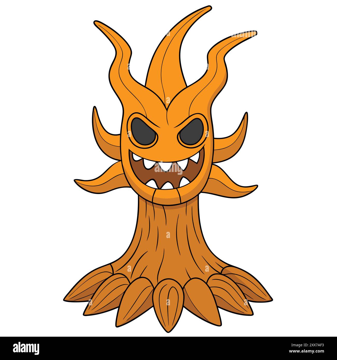 Halloween Scary long Tree illustration - Spooky Tree Design pour Halloween Illustration de Vecteur