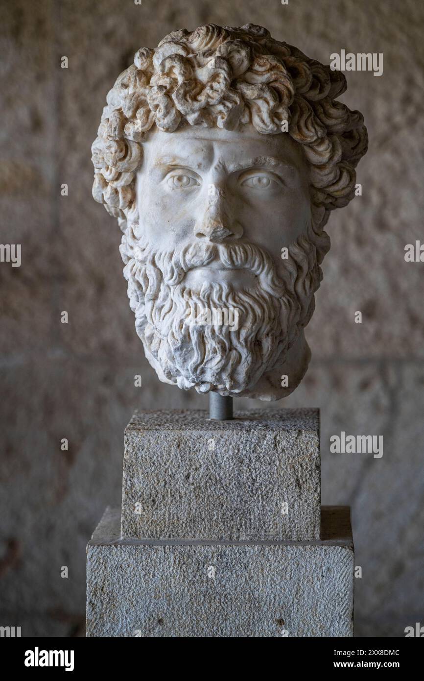 Grèce, Athènes, l'Agora d'Athènes, ou agora classique, est une ancienne place publique d'Athènes située au pied de la colline Colonos Agoraios. Banque D'Images
