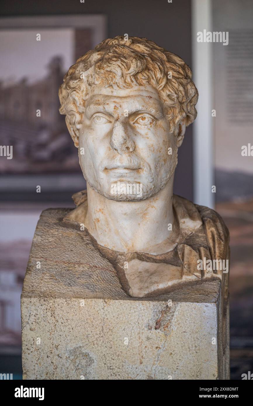Grèce, Athènes, l'Agora d'Athènes, ou agora classique, est une ancienne place publique d'Athènes située au pied de la colline Colonos Agoraios. Banque D'Images