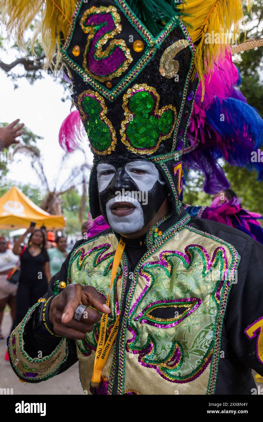 États-Unis, Louisiane, Nouvelle-Orléans, festival du cannabis (festival de marijunana) à Washington Square avec le Zulu Tramp social Aid & Pleasure Club, 4,20 est le nom de la journée du cannabis Banque D'Images