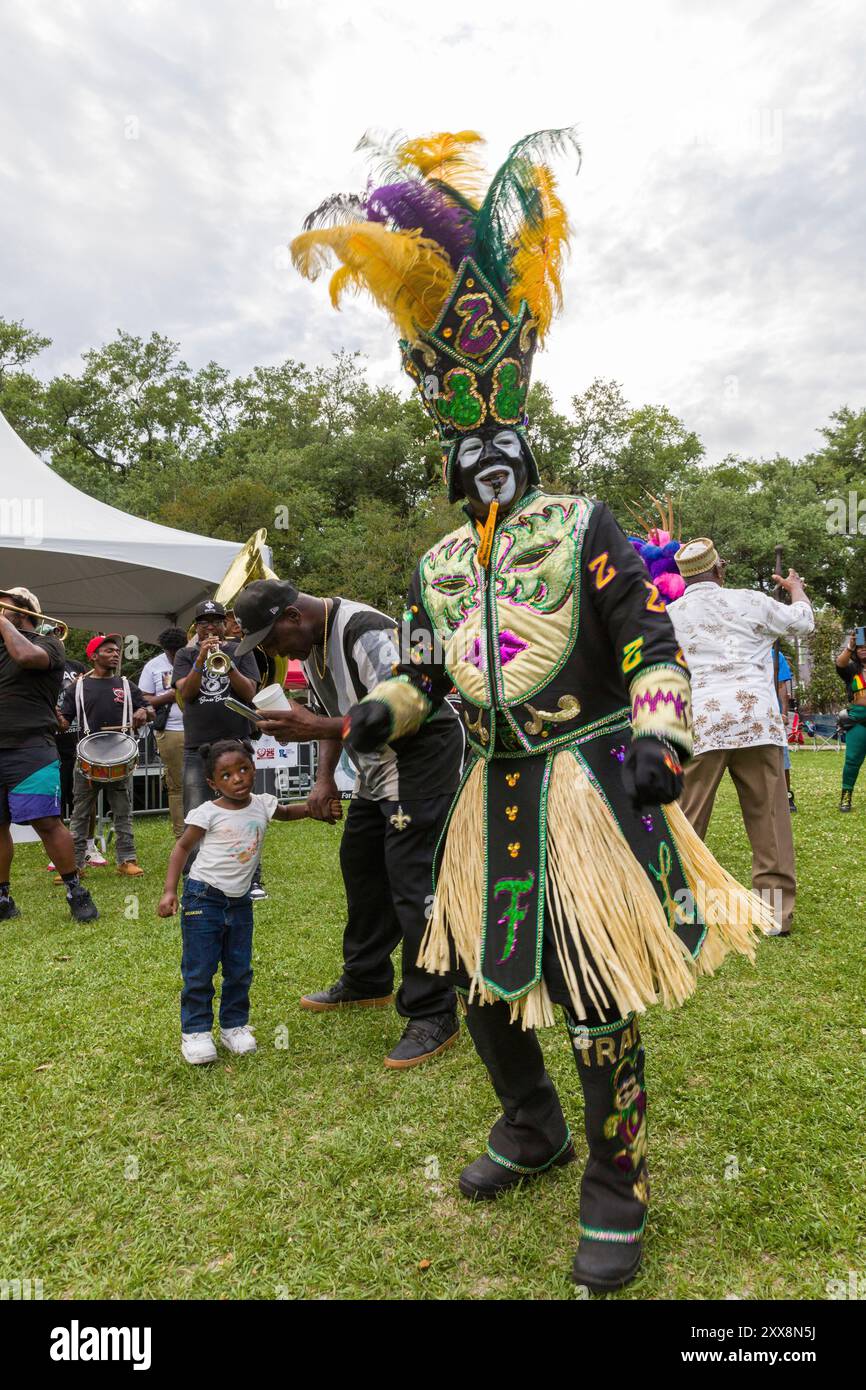 États-Unis, Louisiane, Nouvelle-Orléans, festival du cannabis (festival de marijunana) à Washington Square avec le Zulu Tramp social Aid & Pleasure Club, 4,20 est le nom de la journée du cannabis Banque D'Images
