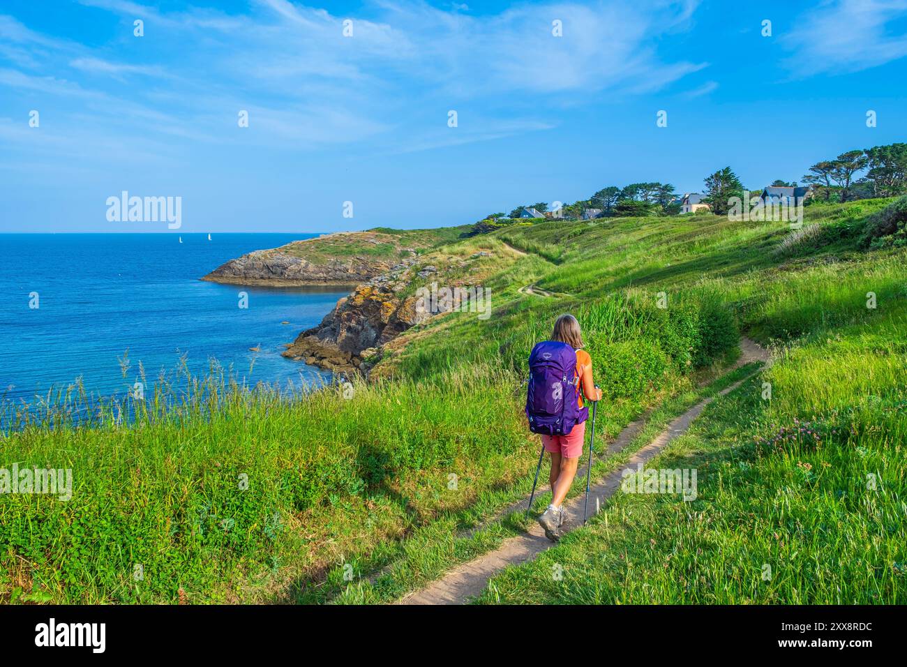 France, Morbihan, Golfe du Morbihan, Saint-Gildas-de-Rhuys, pointe du ...