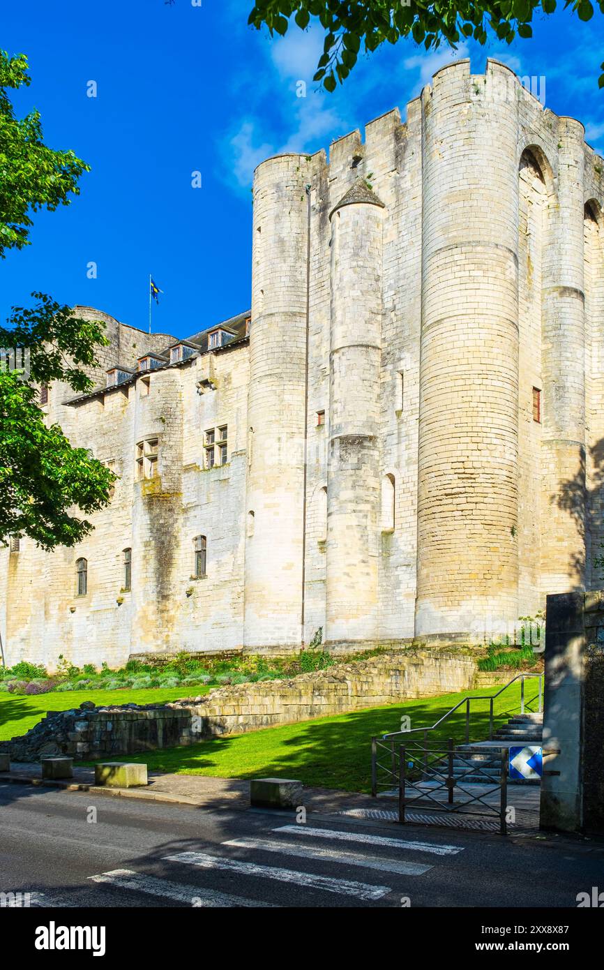 France, deux Sèvres, Marais Poitevin Parc interrégional labellisé Grand site de France, Niort, Donjon de Niort, seule partie restante du château fortifié par Henri II Plantagenêt et son fils Richard cœur de Lion Banque D'Images