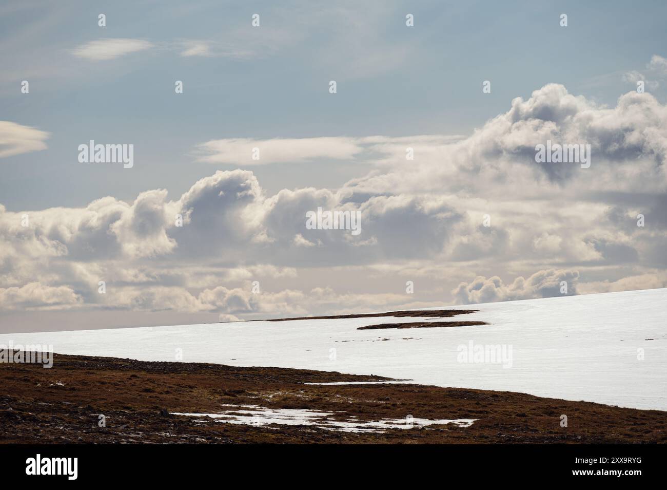 Nature paysages à l'intérieur de l'île de Mageroya le long de la route pour se rendre à North Cape, Norvège Banque D'Images