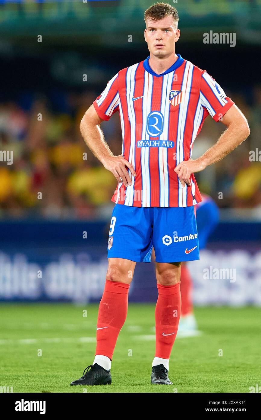 Alexander Sorloth de l'Atletico de Madrid regarde lors du match de la Liga entre Villarreal CF et Club Atletico de Madrid à l'Estadio de la Ceramica in Banque D'Images