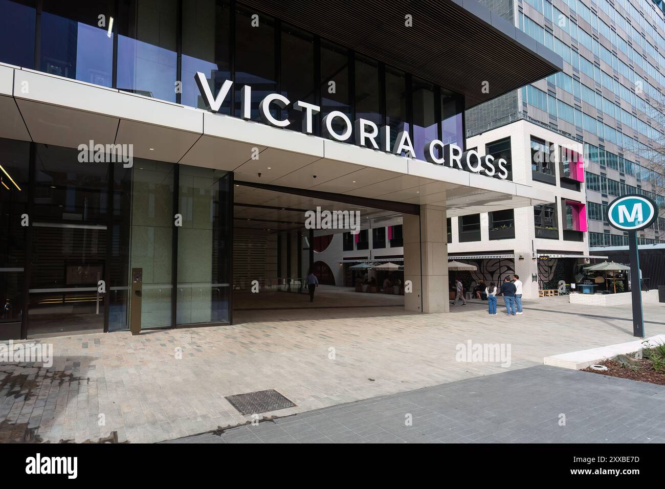 Sydney, Australie, vendredi 23 août 2024. Station de métro Victoria Cross qui a été ouverte cette semaine à North Sydney, dans le cadre de la ligne de métro sans conducteur de Sydney, (Chatswood à Sydenham Line). Crédit : Paul Lovelace/Alamy Live News Banque D'Images