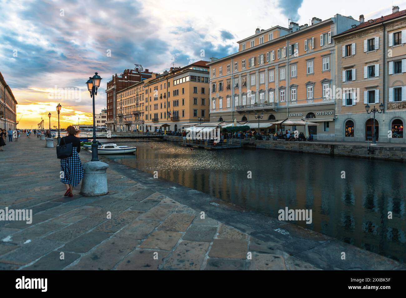 Trieste, Italie, juin 28 2023 : canal Grande Banque D'Images