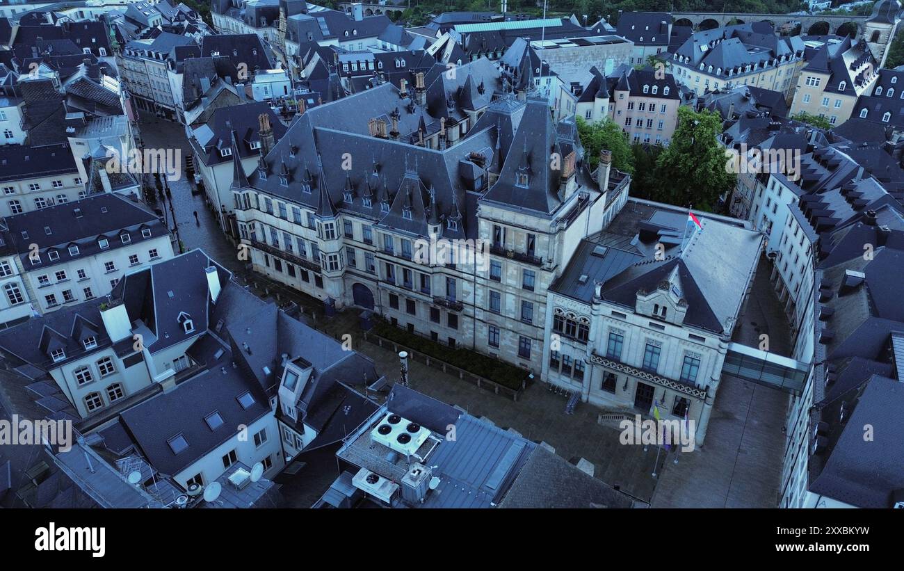 Drone photo Palais Grand-Ducal Luxembourg europe Banque D'Images