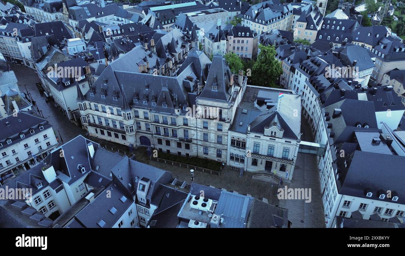 Drone photo Palais Grand-Ducal Luxembourg europe Banque D'Images