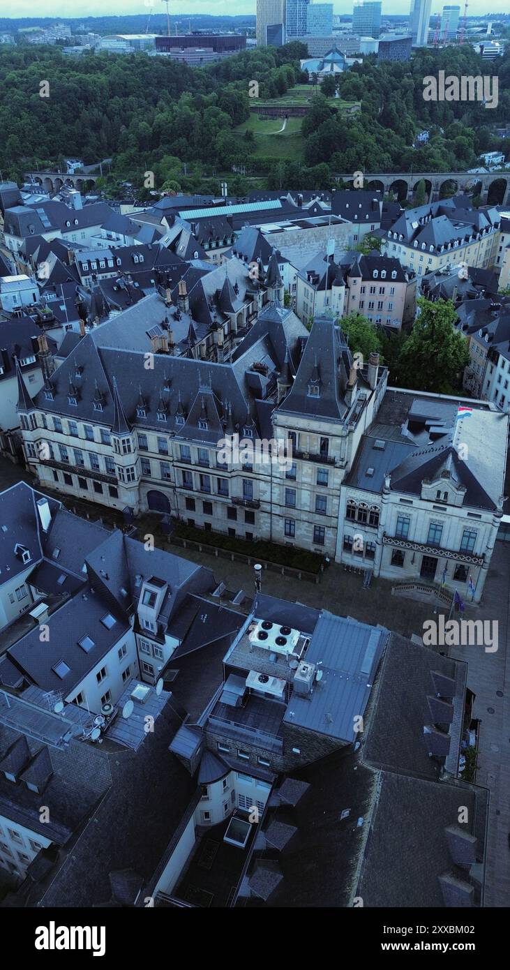 Drone photo Palais Grand-Ducal Luxembourg europe Banque D'Images